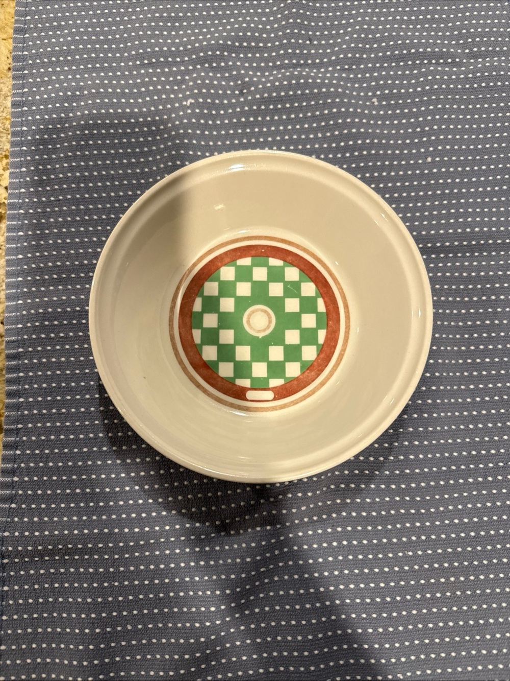 Peter Max Bowl by Iroquois China 1960s Vintage Checkerboard Pattern